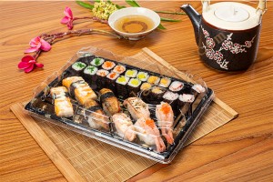 24 Rolls GLD3-11A Sushi trays wholesale/plastic sushi tray/sushi tray container