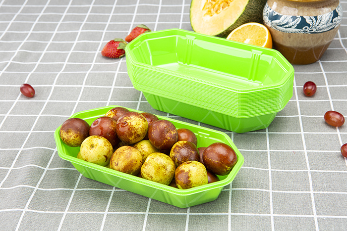 Factory Price For Pet Plastic Deli Tray Manufacturer – GLD-TP21-11 New disposable pet transparent color plastic fruit and vegetable boat type tray mango packing box/thermoformed trays manufa...