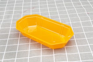 Professional Design Fruit Trays For Parties – New disposable pet transparent color plastic fruit and vegetable boat type tray mango packing box 23-13 – Yihao