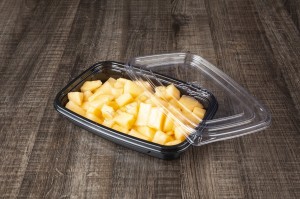 GLD-135B1 Single compartment Black Food Containers manufacturer/disposable Salad Container