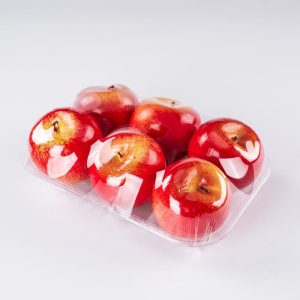 Wholesale of disposable plastic packaging for fruit trays and vegetable containers with six compartments