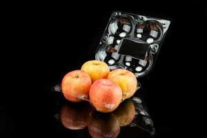 4 count GLD-AP-4D Disposable pet 4 apple orange peach packaging/Apple Clamshell Packaging