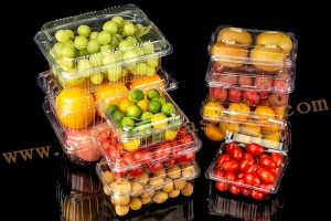 Supermarket Fruit/ Vegetable Packing Clear Plastic Food Disposable Container/Clamshell Fruit Packaging